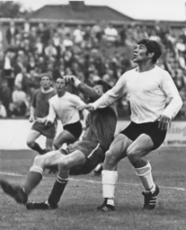Malcolm Macdonald waits for the ball to drop