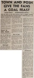 Match Report: Luton Town FC vs Peterborough United (19th Aug 1969)