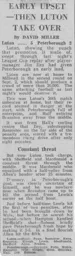 Match Report: Luton Town FC vs Peterborough United (19th Aug 1969)