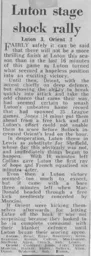 Match Report: Luton Town FC vs Orient (23rd Aug 1969)