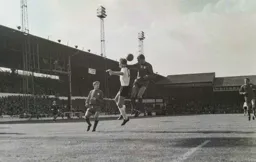 Keith Allen climbs for the ball