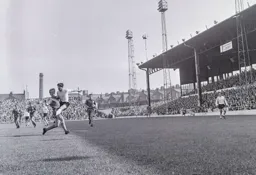 Jack Bannister upfield in the opposition box