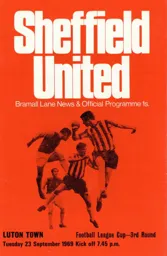 Programme: Sheffield United vs Luton Town FC (23rd Sep 1969)