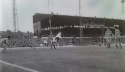 Matt Tees appears to back heel the ball