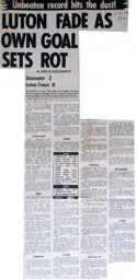 Match Report: Doncaster Rovers vs Luton Town FC (11th Oct 1969)