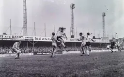 Malcolm Macdonald heads towards Oak Road goal