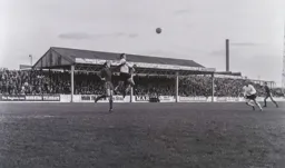 Malcolm Macdonald waiting for the cross to arrive