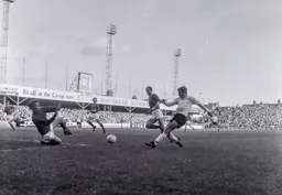 Malcolm Macdonald strikes for goal