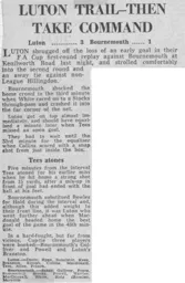 Match Report: Luton Town FC vs Bournemouth (18th Nov 1969)