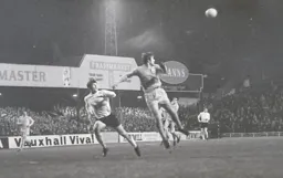 Malcolm Macdonald with his eyes on the ball