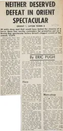 Match Report: Orient vs Luton Town FC (26th Dec 1969)