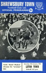 Programme: Shrewsbury Town vs Luton Town FC (10th Jan 1970)