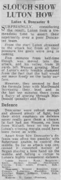 Match Report: Luton Town FC vs Doncaster Rovers (7th Feb 1970)