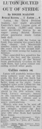 Match Report: Bristol Rovers vs Luton Town FC (10th Feb 1970)