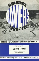 Programme: Bristol Rovers vs Luton Town FC (10th Feb 1970)
