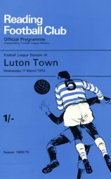 Programme: Reading vs Luton Town FC (11th Mar 1970)