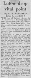 Match Report: Luton Town FC vs Mansfield Town (14th Mar 1970)
