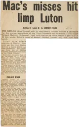 Match Report: Halifax Town vs Luton Town FC (4th Apr 1970)