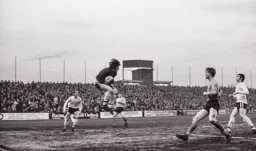 Viv Busby moves towards the keeper