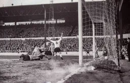 Viv Busby puts the Town ahead