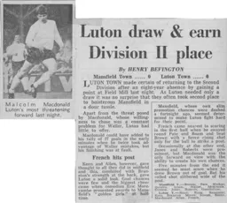 Match Report: Mansfield Town vs Luton Town FC (20th Apr 1970)