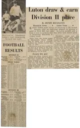 Match Report: Mansfield Town vs Luton Town FC (20th Apr 1970)