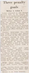 Match Report: Bolton Wanderers vs Luton Town FC (15th Aug 1970)