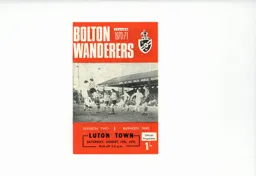 Programme: Bolton Wanderers vs Luton Town FC (15th Aug 1970)