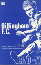 Programme: Gillingham vs Luton Town FC (19th Aug 1970)
