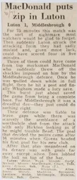Match Report: Luton Town FC vs Middlesbrough (5th Sep 1970)