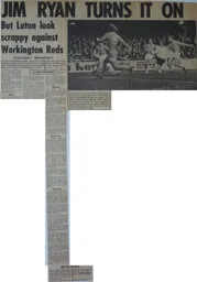 Match Report: Luton Town FC vs Workington (8th Sep 1970)