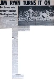 Match Report: Luton Town FC vs Workington (8th Sep 1970)