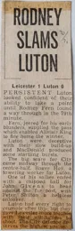 Match Report: Leicester City vs Luton Town FC (12th Sep 1970)