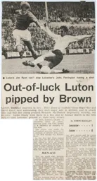 Match Report: Leicester City vs Luton Town FC (12th Sep 1970)