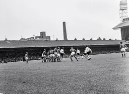 Mike Keen takes the free kick
