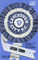 Programme: Leicester City vs Luton Town FC (12th Sep 1970)