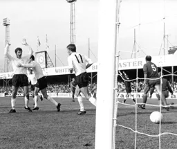 Malcolm Macdonald celebrates after scoring the fourth goal