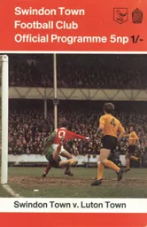 Programme: Swindon Town vs Luton Town FC (26th Sep 1970)