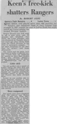 Match Report: Queens Park Rangers vs Luton Town FC (29th Sep 1970)