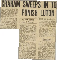 Match Report: Luton Town FC vs Arsenal (6th Oct 1970)