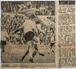 Match Report: Sheffield Wednesday vs Luton Town FC (10th Oct 1970)