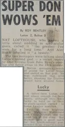 Match Report: Luton Town FC vs Bolton Wanderers (17th Oct 1970)