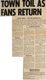 Match Report: Luton Town FC vs Bolton Wanderers (17th Oct 1970)