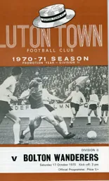 Programme: Luton Town FC vs Bolton Wanderers (17th Oct 1970)