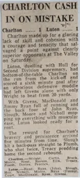 Match Report: Charlton Athletic vs Luton Town FC (24th Oct 1970)