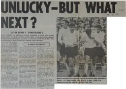 Match Report: Luton Town FC vs Sunderland (31st Oct 1970)