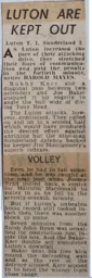 Match Report: Luton Town FC vs Sunderland (31st Oct 1970)