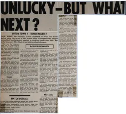 Match Report: Luton Town FC vs Sunderland (31st Oct 1970)