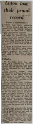 Match Report: Luton Town FC vs Sunderland (31st Oct 1970)