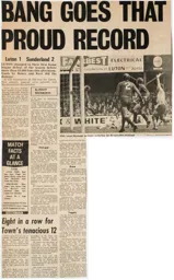 Match Report: Luton Town FC vs Sunderland (31st Oct 1970)